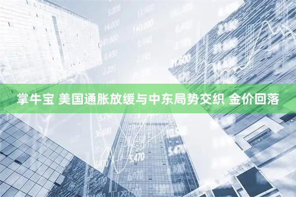 掌牛宝 美国通胀放缓与中东局势交织 金价回落