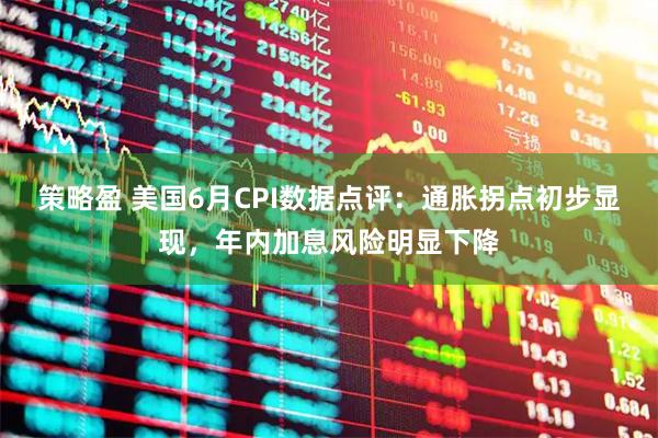 策略盈 美国6月CPI数据点评：通胀拐点初步显现，年内加息风险明显下降