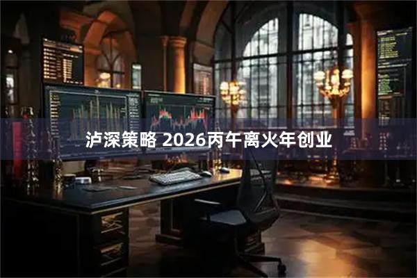 泸深策略 2026丙午离火年创业