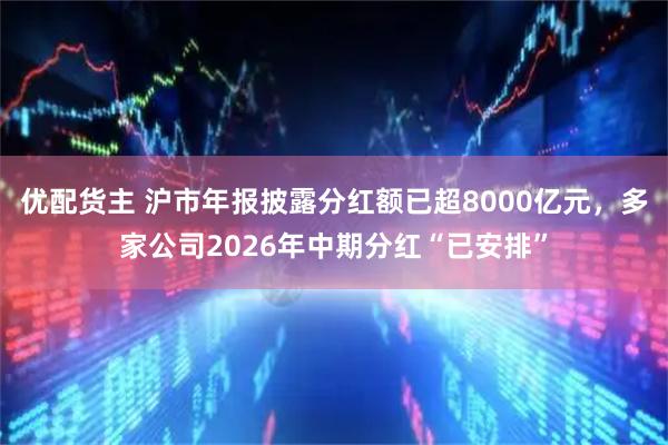 优配货主 沪市年报披露分红额已超8000亿元，多家公司2026年中期分红“已安排”