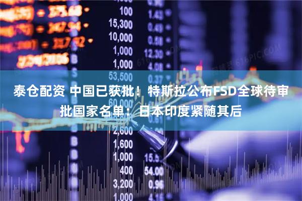 泰仓配资 中国已获批！特斯拉公布FSD全球待审批国家名单：日本印度紧随其后